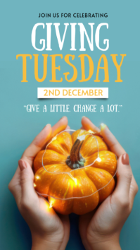 Blue Maximalist Giving Tuesday Instagram Story template