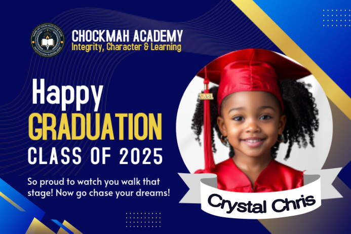 Plantilla de Blue Maximalist Graduation Ceremony Poster | PosterMyWall