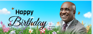 Blue Maximalist Happpy Birthday Dad Facebook Cover Photo template