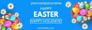 Blue Maximalist Happy Easter Day Email Header template