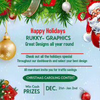 Синий Holiday Promotions Instagram Post Template