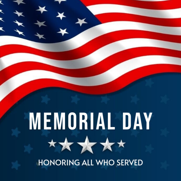 Copy of Blue Maximalist Happy Memorial Day Instagram Post | PosterMyWall