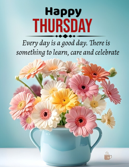 Blue Thursday Motivation Flyers Template | PosterMyWall