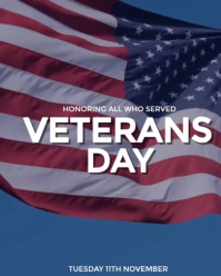 Blue Maximalist Happy Veterans Day Instagram Portrait template