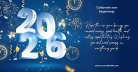 Blue Maximalist Happynewyear, Facebook Shared Image template