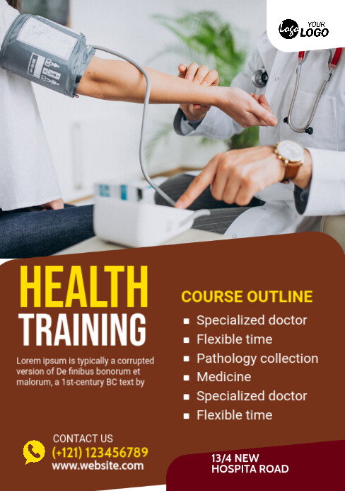 Blue Maximalist Health Training Program A5 template