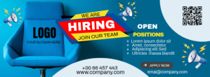Blue Maximalist Hiring Facebook Cover Photo Facebook-coverfoto template