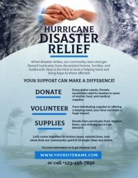 Blue Maximalist Hurricane Disaster Relief Flyer (us Letter) Pamflet (VSA Brief) template