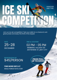 Biru Ice Ski Competition A6 Template