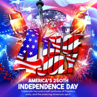 Blue Maximalist Independence Day Celebration Instagram Post Video template