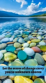 Blue Maximalist Inspirational Quote  Instagra Reel de Instagram template