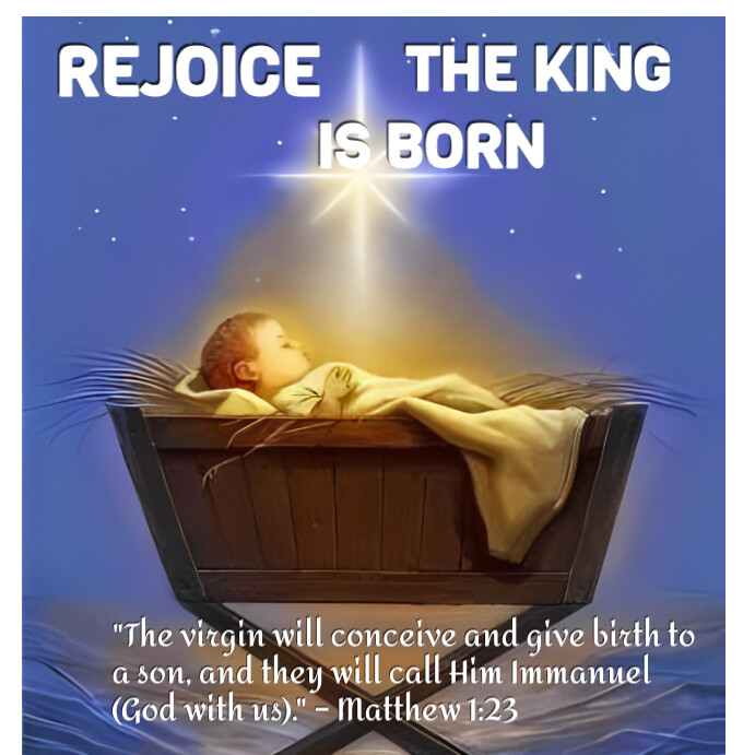 Copy of Blue Maximalist Instagram Post birth of Jesus Christ | PosterMyWall