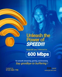 Blue Maximalist Internet Service Provider Package Promo  Instagram Portrait template