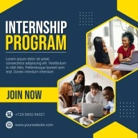 Blue Maximalist Internship Program  Instagram Post template
