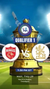 Blue Maximalist Ipl Qualifier 1 Match Day Instagram Story template