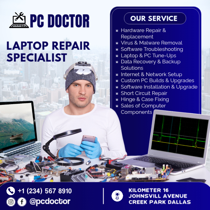 Laptop Repair Services Template | PosterMyWall