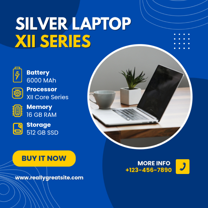 Blue Maximalist Laptop Repair Instagram Post Template | PosterMyWall
