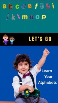 Biru Alphabet Learning Instagram Story Template