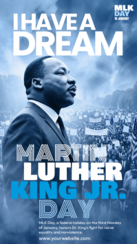 Blue Maximalist Martin Luther King Jr. Day Instagram Story template