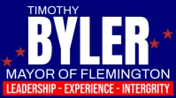 Blue Maximalist Mayor Elections Digital Display (16:9) template