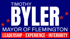 Blue Maximalist Mayor Elections Digital Display (16:9) template