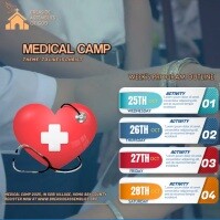 Blue Maximalist Medical Camp Instagram Post template