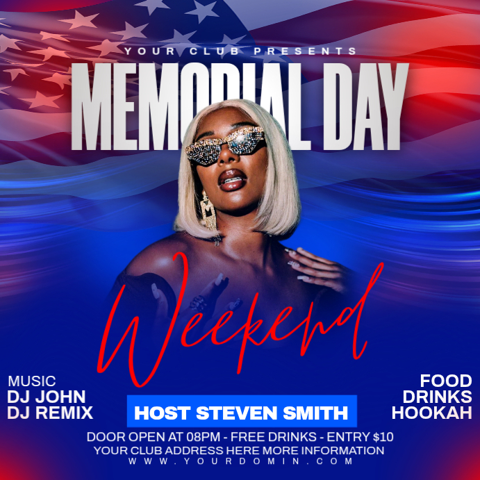 Memorial Day Weekend Party Template | PosterMyWall