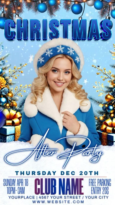 Copy of Blue Maximalist Merry Christmas Party Instagram Story ...