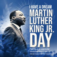 Blue Maximalist Mlk Day Instagram Post template