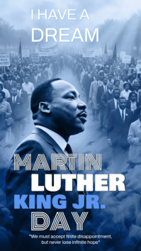 Blue Maximalist Mlk Day Instagram Story template
