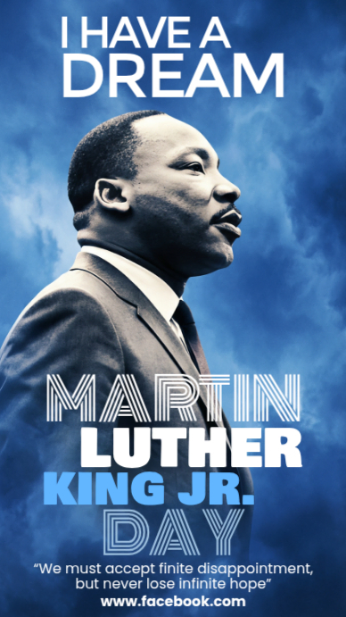 Blue Maximalist Mlk Day Instagram Story Template | PosterMyWall