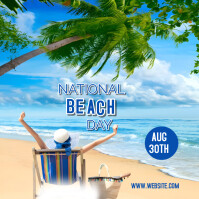 Beatch Day National Beach Day Template | PosterMyWall