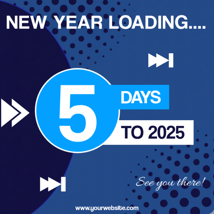 Blue Maximalist New Year Countdown Instagram Post Template | PosterMyWall