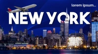 Blue Maximalist New York Digital Display (16:9) template