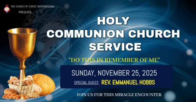Holy Communion Church Service Template | PosterMyWall