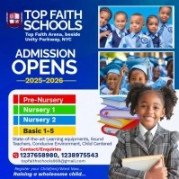 Blue Maximalist Open Admission School Flyer  Instagram Post template