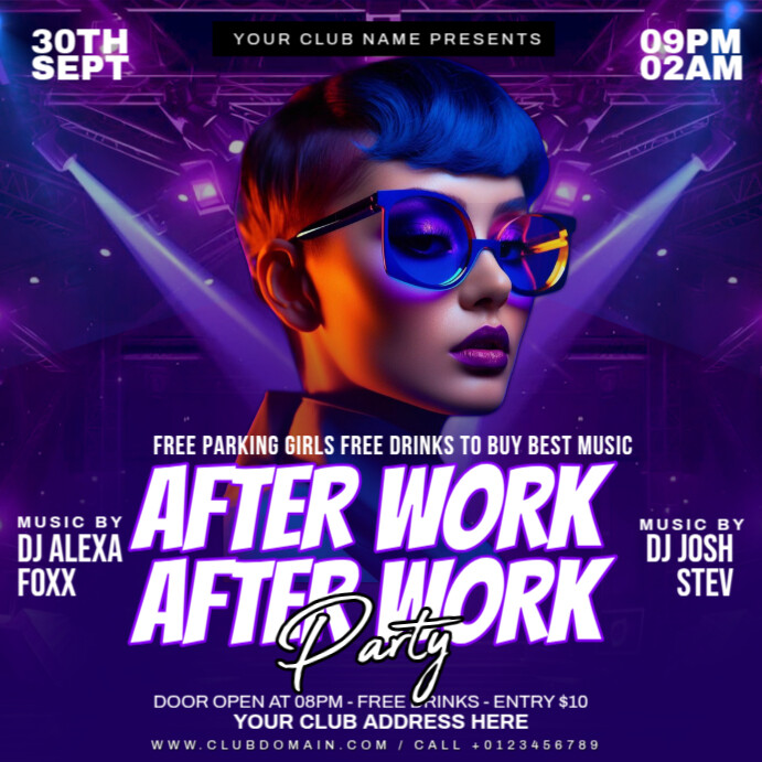 Plantilla de Blue Maximalist Party Flyer Instagram Post | PosterMyWall