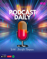 Blue Maximalist Podcast Daily  Instagram Portrait template