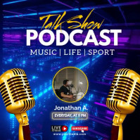 Blue Maximalist Podcast Video Instagram Post Instagram-Beitrag template