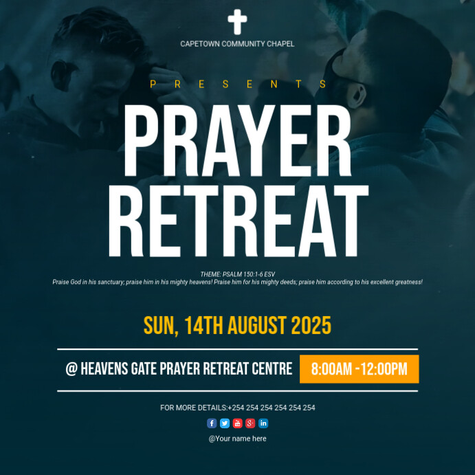 Copy of Blue Maximalist Prayer Retreat Instagram Post | PosterMyWall