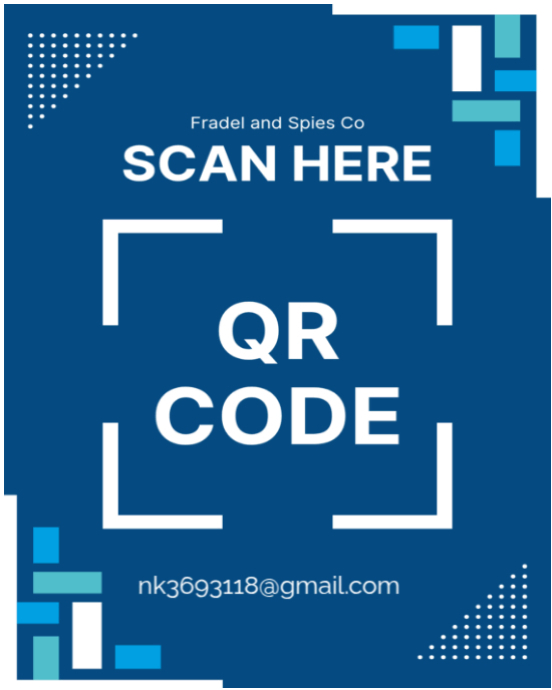 Blue Maximalist Qr Code  Instagram Portrait template