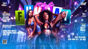 Blue Maximalist R&b Night Club Party  Digital Display (16:9) template