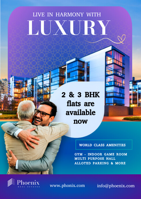 Copy of Blue Maximalist Real Estate Flyer A4 | PosterMyWall