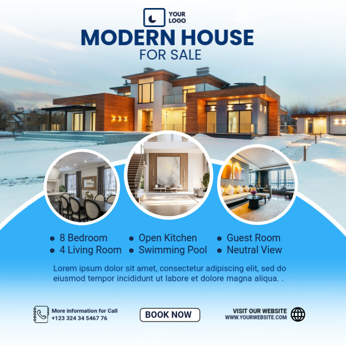 Copy of Blue Maximalist Real Estate House Sale Instagram Post ...