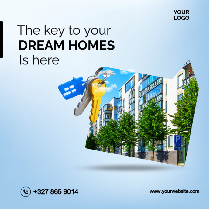 Copy of Blue Maximalist Real Estate Instagram Post | PosterMyWall