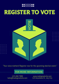 Register Form Flyer REGISTER TO VOTE FLYER Template | PosterMyWall