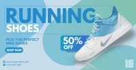 Blue Maximalist Running Shoes Facebook Event Cover template