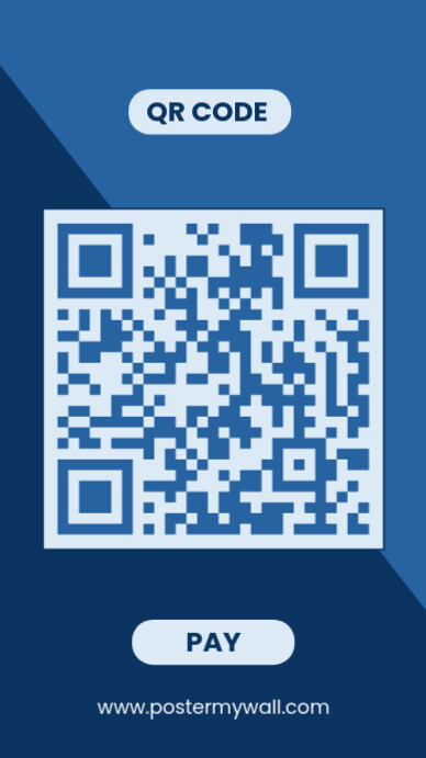 Blue Maximalist Scan Qr Code And Pay Instagram Story template
