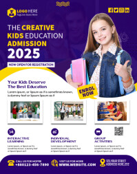 Azul Kids Education Admission Iphosta/Ibhodi lasebondeni Template