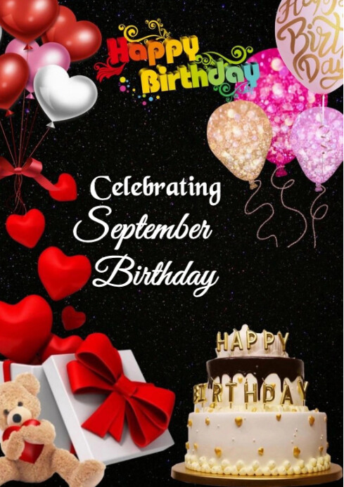 Copy Of Blue Maximalist September Birthday A4 PosterMyWall copy-of-blue-maximalist-september-birthday-a4-postermywall